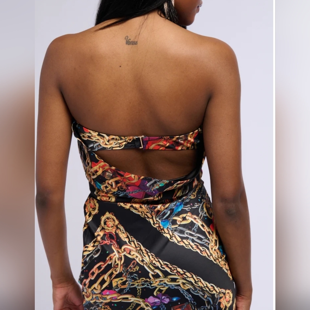 Akira NWT Gorgeous Satin Maxi Dress - Picture 6 of 11